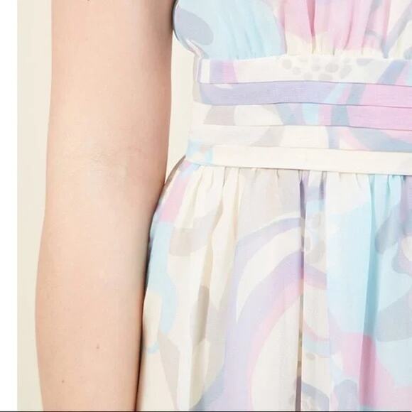 ModCloth Windy City Pastel Purple Blue Floral Swirl Sleeveless Summer Dress - Picture 2 of 13